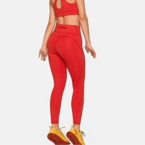 Outdoor Voices Red Performance Leggings